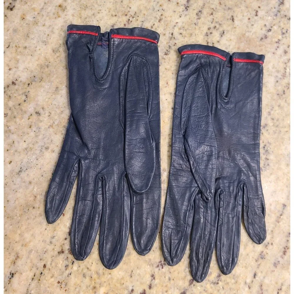 Vintage Size S Blue Leather Formal 8